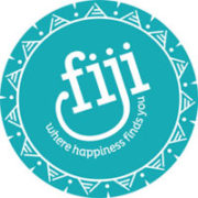 Fiji Tourism logo - tagline Where Happiness finds you