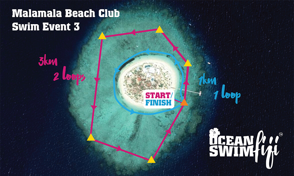 Malamala Beach swim course map