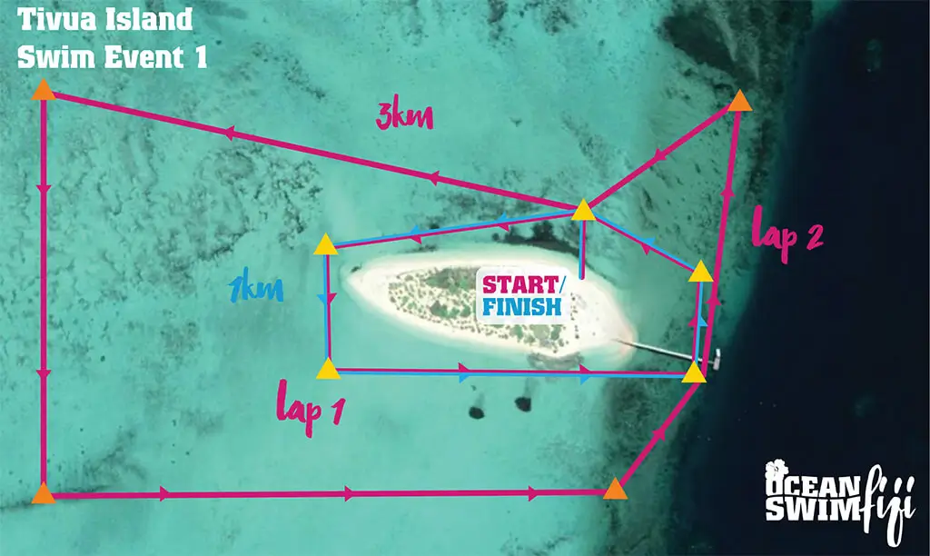 Tivua swim course map